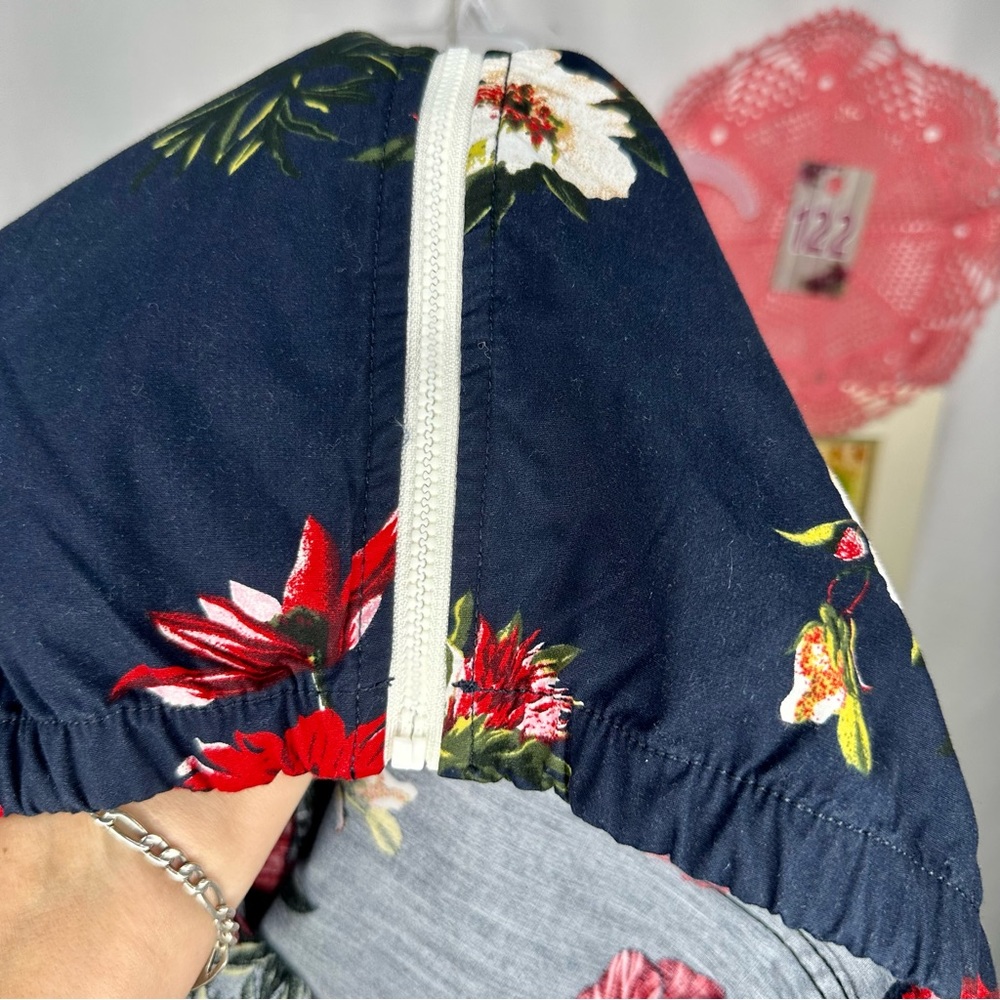 NWT Denim&Flower Ricky Singh Kids Navy Tropical Floral Hoodie Jacket Kids - Picture 13 of 15